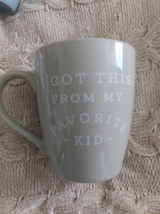 Treshold Stoneware Large Mug "I GOT THIS FROM MY FAVORITE KID"