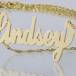 Custom Personalized 14k Gold Name Necklace