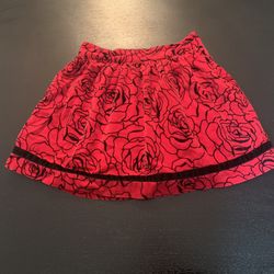 Girls’ Velvet Rose Print Skirt Size 8