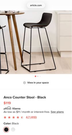 Article Anco Counter Stools – Black (Set of 3)