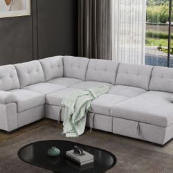 New Premium Large Sectional Sofa Bed, Sectional, Sectional Sofa With Pull Out Bed, Sectional Couch, Large Sofa Bed With Storage, Sleeper Sofa, Couch 