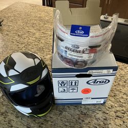 Arai Regent X Sensation Yellow Small Motorcycle Helmet 