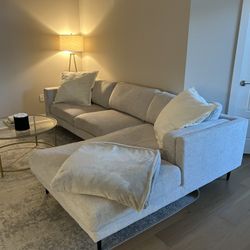 Grey Sectional Couch - Living Spaces
