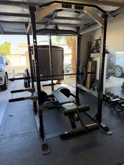 Fitness Reality X-Class Power Cage + Lat Pulldown/Low Row Attachment + Spare NEW Lat Attachment