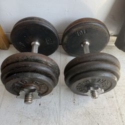 55 LB Adjustable Dumbbells 