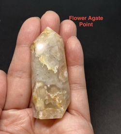 Flower Agate Polished Point from Madagascar 46g