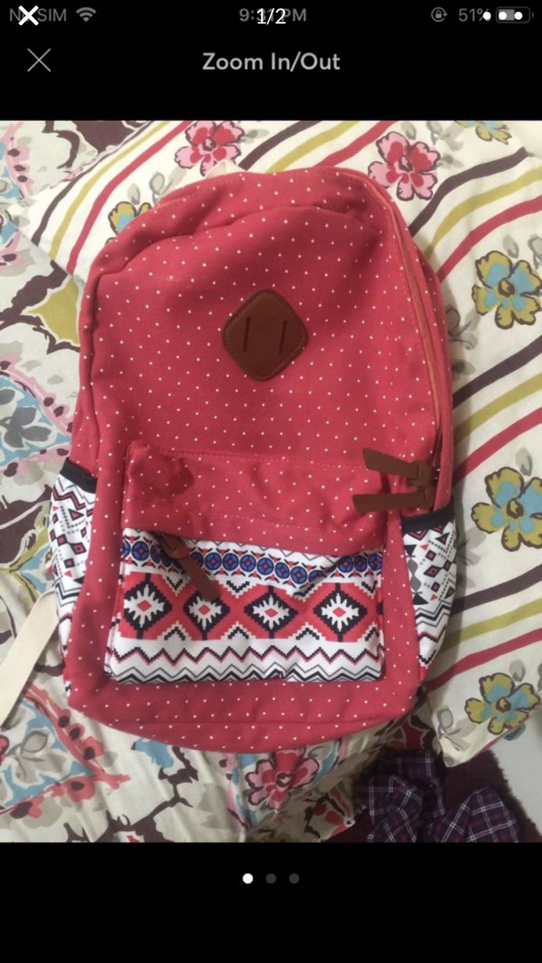 Girls backpack pink