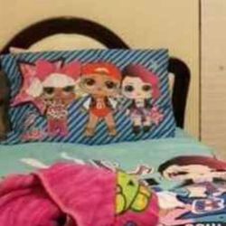 Twin Bed, Nightstand, And Dresser W/ Mirror 