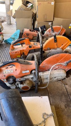 Stihl 420 concrete saw plus other two for parts