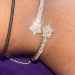 10k Gold 13.3 Grams Diamond Bangle Bracelet 