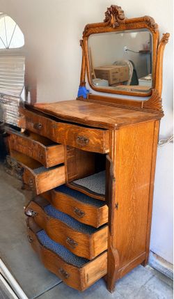 Victorian Serpentine Drawer High Boy