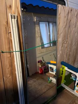 Closet mirror doors