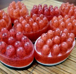 Watermelon exfoliating massage soap bar