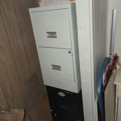 Filing Cabinet One Black One White Free