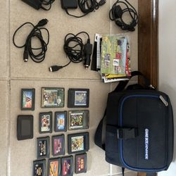 Gameboy Color 13games,travel Case, Cords, Booklets All Sold Together