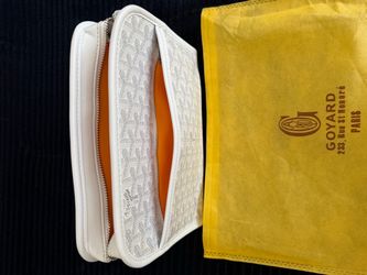 White leather pouch bag