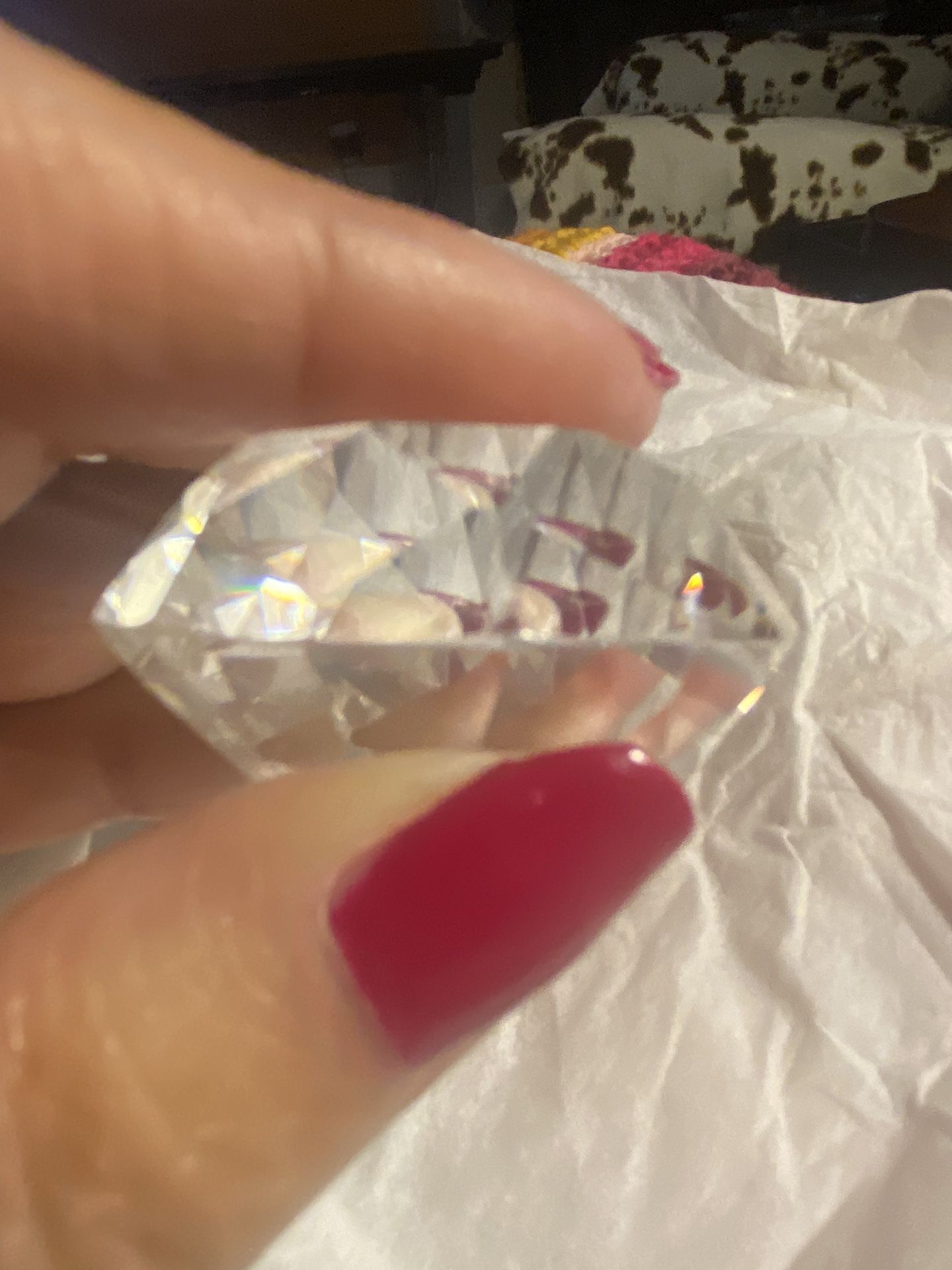 Small Glass Diamond Shined