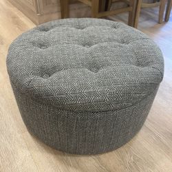 Small Fabric Storage Ottoman Good Condition