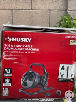 Husky 5/16 in. x 50 ft. Cable Drum Auger