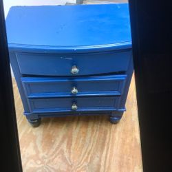 2.5 X1.4x3 Ft Blue Dresser Night Stand