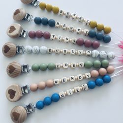 Personalized Pacifier Clip Newborn Baby Gift Baby Shower Gift Gender Reveal Gift