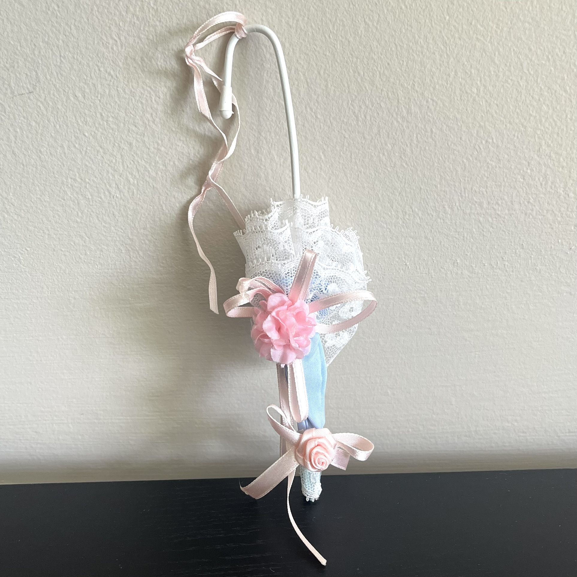 Vintage Heritage Signature Collection Blue Umbrella Doll Accessory 7in