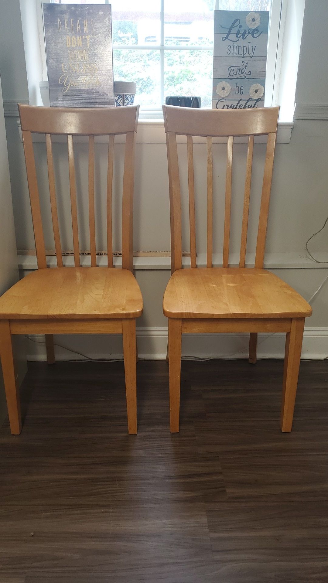 Wooden chairs