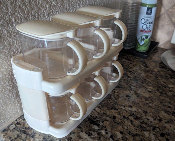 Spice Containers With Rack 