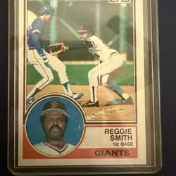 1983 Topps Reggie Smith Ryne Sandberg #282 Giants Cubs Baseball Card