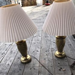 2 BRASS LAMPS