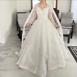 Wedding Dress With Vail 