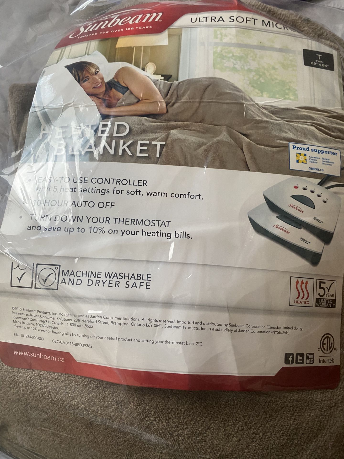 Sunbeam Heated Blanket - Twin Size - Excellent Condition