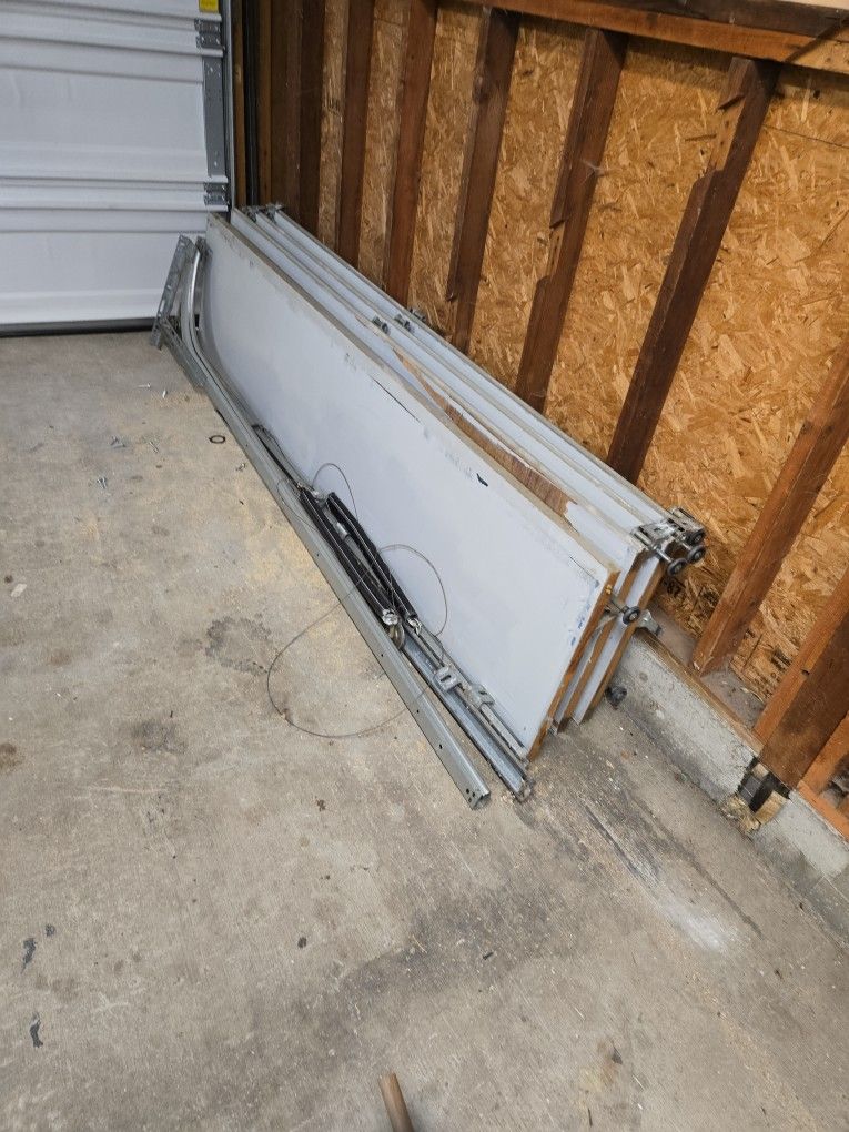 8x7 Wood Garage Door Complete 