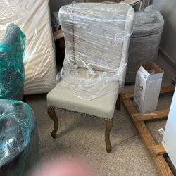 2 Wingback Dining Chairs