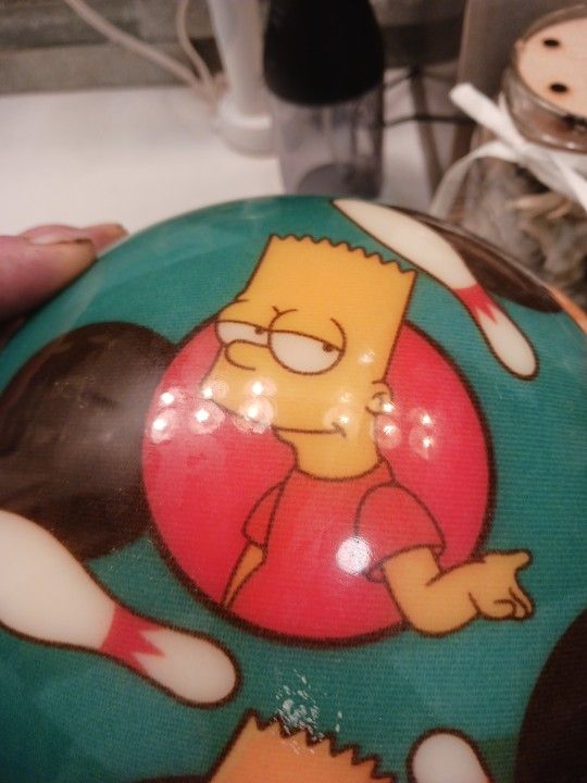 Bart Simpson Bowling Ball Never Drilled