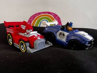 PAW PATROL-CHASE  &MARSHAL Diecast cars - SPIN MASTER  -  $7 eac