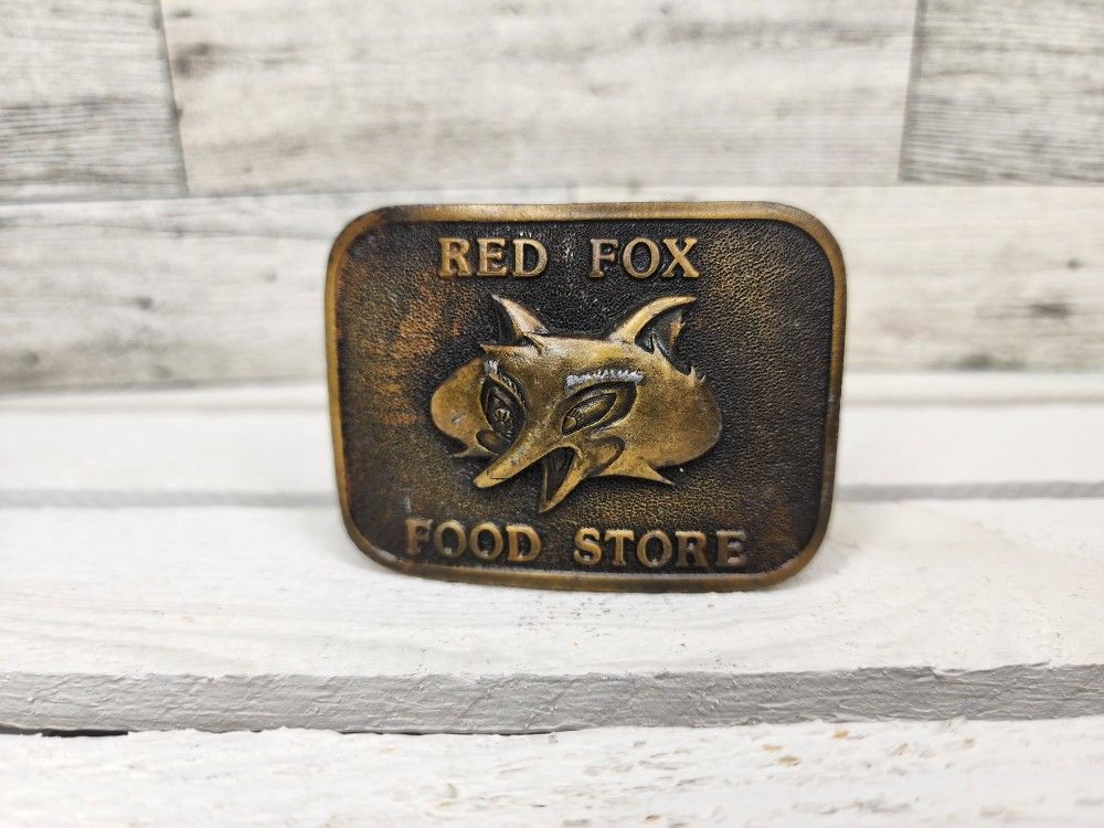 Red Fox Food Store Belt Buckle