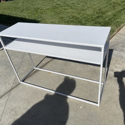 White Metal Foyer Console / Table 
