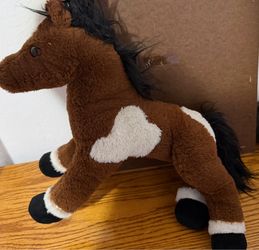 Webkinz Ganz Pinto Pony Brown White Horse 9" Plush Stuffed Animal