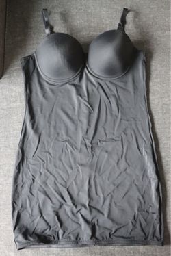 Black Built-In Bra shape wear slip