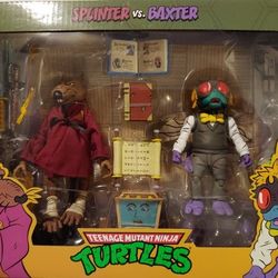 TMNT NECA Splinter and Baxter