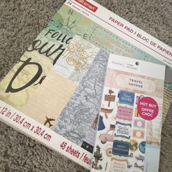 “travel voyage” paper Pad & Stickers 