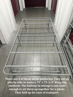 King Size Metal Platform – 2 Pcs. Both Fold for Easy Transport