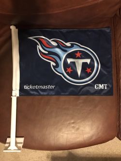 Titans Navy Ticketmaster CMT BRAND NEW car Window Flag National Football League 16"x11". Pole 19.5"