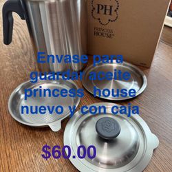 Envase Para Guardar Aceite 👉 princess house todo nuevo y con caja 📦