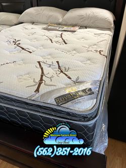 Royal Touch Hybrid queen mattress and Boxspring bed set Colchon y tambor nuevo