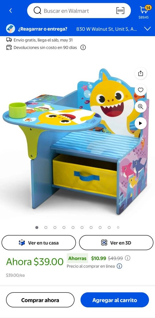 Baby Shark Toddler Chair