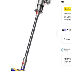 Dyson - V15 Detect Extra Cordless Vacuum with 10 accessories - Yellow/Nickel