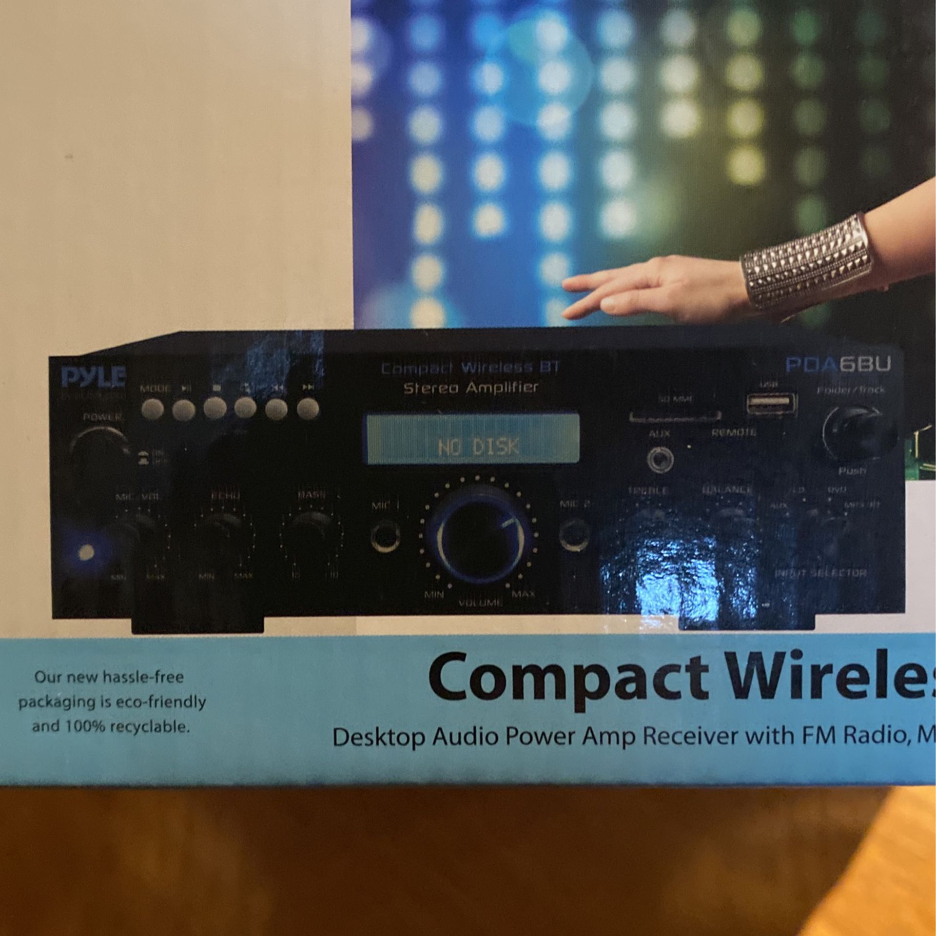 Compact Wireless BT Stereo Amplifier