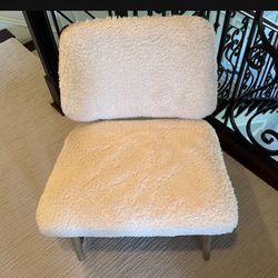 Fluffy White Chair From Living Spaces